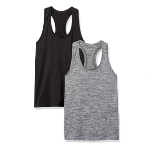 Camisetas sin mangas para mujer con cuello redondo para entrenamiento y gimnasio con logotipo personalizado al por mayor, camiseta sin mangas deportiva con logotipo personalizado para mujer - Product Image 6