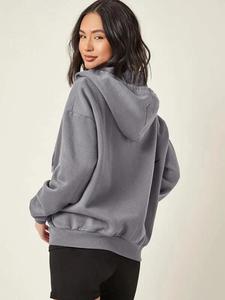 Unique Design Customised Hoddies Women Blank Hoodies Women Casual Solid <b>Long</b> <b>Sleeve</b> Loose Pullover <b>Tops</b> Female Autumn Hoodies - Product Image 4
