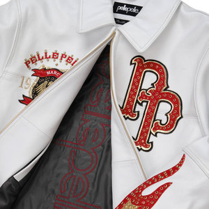 แจ็กเก็ตหนังแท้ Pelle Pelle มีสไตล์แจ็กเก็ตสตรีทแวร์กันน้ำกันลมมีซิป - Product Image 5