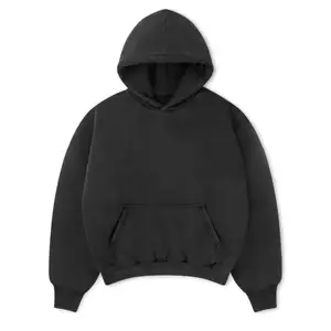 Yüksek sokak stilleri 500 Gsm boş ağır Hoodie özel yüksek kalite gevşek Fit Unisex Mens Hoodies