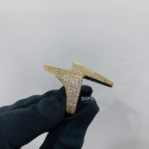 Men's 925 Sterling Silver Hip Hop Style Engagement <b>Wedding</b> Anniversary Ring VVS Moissanite Rose Gold Plated Iced Gift Rapper - Product Image 5