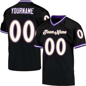 Maillot de football américain pour adulte, manches courtes, protection UV, imprimé par sublimation, rayé, 100 % polyester, écologique - Product Image 1