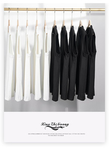 270gsm 100% algodón impreso camisetas al por mayor de alta calidad Unisex sin mangas verano Casual sólido en blanco camiseta de tela para hombres - Product Image 3