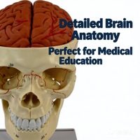 Modelo de Cráneo Humano de PVC con Sutura Craneal TIANLIAN, para Neurocirugía, Anatomía Cranial, Entrenamiento y Enseñanza Escolar