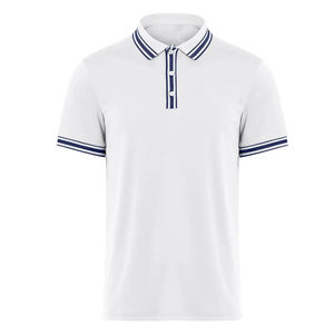 Novedades de alta calidad 100% algodón Golf para Polo camiseta para Casual sólido Floral Animal patrón transpirable corto de talla grande - Product Image 3