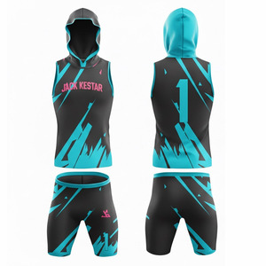 Nouvel ensemble 2 pièces à capuche personnalisé imprimé 7V7, haute qualité, multicolore, 100 % polyester, séchage rapide, respirant, été, prix raisonnable - Product Image 6
