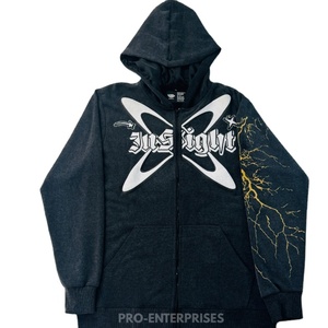 PRO ENTERPRISES Ensemble de sweats à capuche pour homme en molleton 100% coton 420g, décontracté, uni, délavé à l'acide, respirant, pour l'hiver - Product Image 2