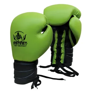 Wholesale Lightweight Breathable Lace Up Boxing Gloves Custom Made Genuine Leather Professional <b>Trainers</b> Boxing Gloves - Product Image 1