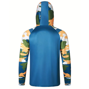 Sweat à capuche de pêche à manches longues de haute qualité pour hommes vêtements de protection solaire d'hiver vêtements d'extérieur confortables avec la meilleure impression - Product Image 2