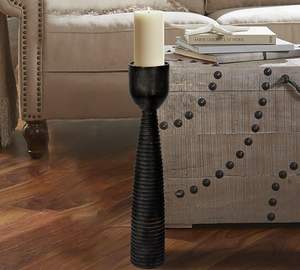 Best Handcrafted Artisan Natural <b>Wood</b> Taper Unique Base Design <b>Candle</b> <b>pillars</b> <b>Holders</b> with Organic Design for Eco-Friendly Decor - Product Image 6