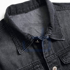 Chaqueta de Mezclilla para Hombre con Logotipo Personalizado de Alta Calidad, Precio Bajo, Talla Grande, Estilo Urbano, Cuello Alto, Tela de Lona, 100% Algodón - Product Image 3