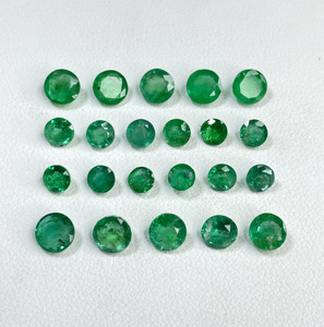Mejor Precio, Esmeralda Zambiana Natural, Corte Redondo, 3.0-5.5mm, Color Verde Medio, Piedras Preciosas Sueltas para Hacer Collares y Pulseras - Product Image 1