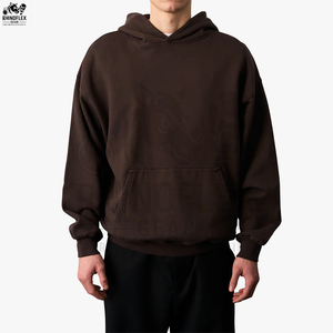 Sudadera con Capucha Extra Grande de Felpa Lisa de Invierno, de Alta Calidad, con Logotipo Personalizado, Mezcla de Poliéster/Algodón, Unisex - Product Image 5