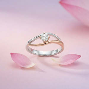 Anillo de Oro Rosa y Diamantes Grace Harmony Fashion - Product Image 1