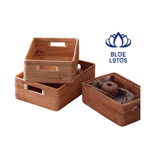 Cesta de Mimbre 2025 Más Vendida para Decoración del Hogar y Celebraciones Festivas, Diseños Personalizados, Blue Lotus Vietnam - Product Image 1