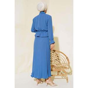 Falda plisada camisa conjunto índigo - Product Image 2