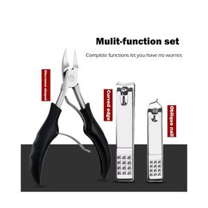 Kit de Pedicura Profesional de Acero Inoxidable, Tijeras para Uñas, Kit de Cuidado Personal, Estuche de Cuero Negro, Manicura y Pedicura, Proveedor Mayorista - Product Image 4