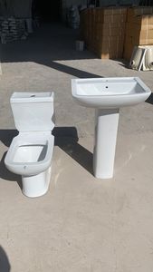 À un prix abordable d'une usine indienne Captiva de forme carrée Ensemble de deux pièces wc et lavabo de salle de bain avec double chasse - Product Image 2