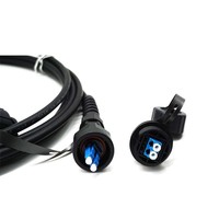 Adaptateur optique étanche Duplex LC SC MPO IP67 LSZH, câble de raccordement à fibres optiques, connecteurs rapides, utilisation extérieure, 5G 4G 3G 100m ODVA