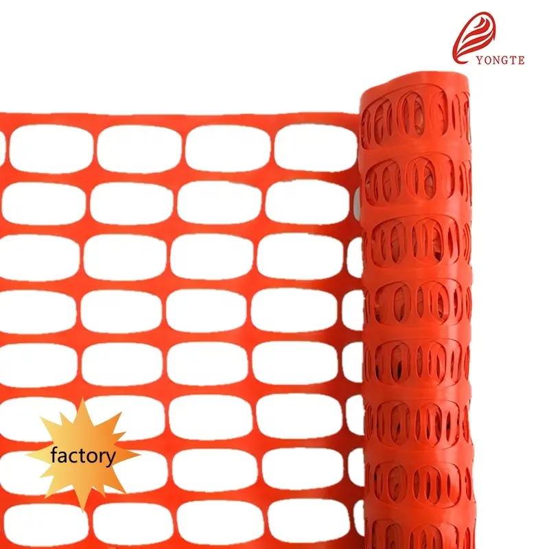 Rouleau de filets en plastique orange de barrière de sécurité de 1*50M pour la sécurité de chantier