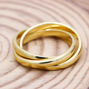 Nuevo anillo de triple banda 925 plata esterlina sólida chapado en oro anillo de banda Unisex regalos de joyería para mujeres a precio al por mayor - Product Image 5