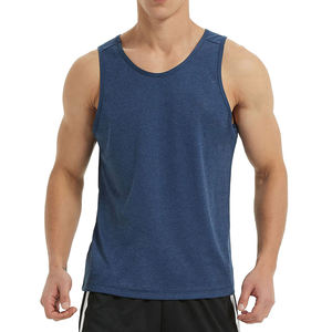 Débardeurs à bretelles larges pour hommes à prix compétitif gilets de sport à vente chaude sans manches Stringer Gym Wear débardeurs pour hommes - Product Image 1