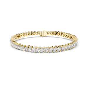 8.4 CT Lab-Grown VVS-VS EF CVD Diamond Tennis <b>Bracelet</b> Marquise Cut 18KT, 14KT, 10KT Gold & 925 Silver Rose, Yellow, - Product Image 3