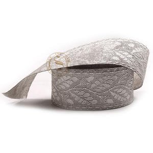 Encaje trenzado de hoja de roble tradicional para ocasiones especiales Encaje de hoja de roble plateado de regimiento de alta calidad para uniformes - Product Image 1