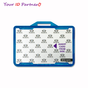 Two Cards Landscape Hard Plastic RFID Blocking <b>ID</b> Protector Name <b>Tag</b> Badge Holders - Product Image 6