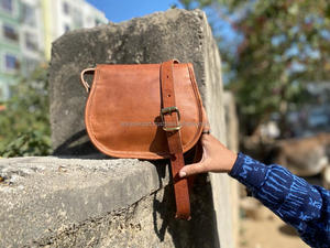 Bolso de hombro de cuero de cabra 7*9 pulgadas elegante hecho a mano uso de playa - Product Image 4