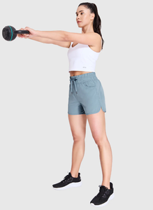 Pantalones cortos de Yoga de cintura alta para mujer, pantalones deportivos elásticos de algodón para gimnasio, levantamiento de glúteos, gran oferta de Bangladesh - Product Image 4