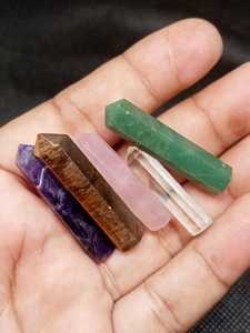 UDGEMS Lápiz de piedras preciosas naturales Varita curativa de cristal Punto pulido para la fabricación de joyas 5-8mm Colores mezclados - Product Image 5