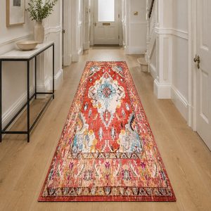 <b>RUGS</b> DEPOT LXDP-0828 Wholesale Red <b>Burgundy</b> Traditional Oriental Digital Printed Machine Washable Chenille Area <b>Rug</b> Non Slip - Product Image 5