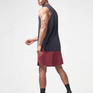 เสื้อกล้ามออกกำลังกายผู้ชาย คุณภาพสูง แห้งเร็ว สำหรับวิ่ง ฟิตเนส ผ้าไนลอนผสมสแปนเด็กซ์ สีพื้น ขายส่ง - Product Image 3