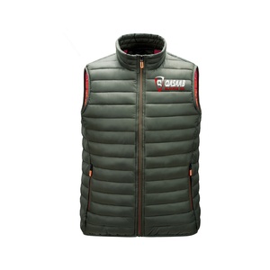 OEM Hombres Fleeced Front-Zipper Invierno Cálido Sin mangas Patchwork Moda Transpirable Chaleco Casual Puffer Chaleco Chaquetas - Product Image 6