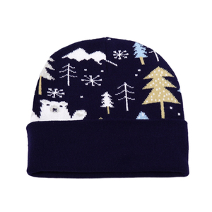 Wholesale Jacquard Classic Winter <b>Beanie</b> Hats Cotton Short Knit <b>Beanies</b> with Custom Embroidered <b>Beanie</b> 2025 - Product Image 1