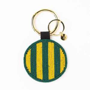 Porte-clés brodé avec des perles de verre colorées, porte-clés à prix de gros pour l'exportation depuis l'Inde - Product Image 6