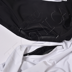 Pantalon cargo unisexe à couleur contrastée avec fermetures éclair de ventilation, ourlet élastique et plusieurs poches zippées - Product Image 6
