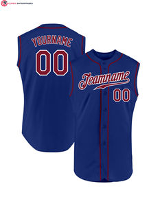 Haute qualité Sublimation impression Logo maillots de Baseball équipe blanc col en v maillots de Baseball bouton complet sans manches hauts de Baseball - Product Image 6