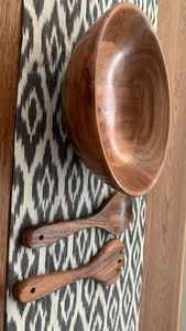 Handcrafted Luxury Wooden <b>Salad</b> <b>Bowl</b> Set Premium Natural <b>Wood</b> Durable Dining Serveware for Home Party Wedding Use - Product Image 4
