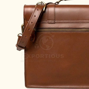 Sac d'ordinateur portable en cuir de haute qualité en gros fabriqué au Pakistan Sac d'ordinateur portable en cuir durable le plus vendu - Product Image 6