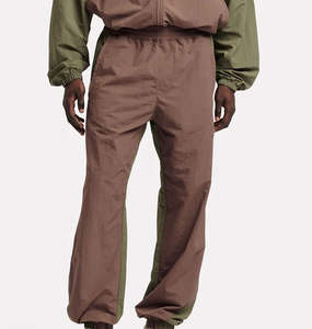 Personalizado Casual Transpirable Ecológico Zip-Up Chaqueta cortavientos Pantalones Conjunto Reflectante Color Block 100% Algodón Chándal para los hombres - Product Image 4