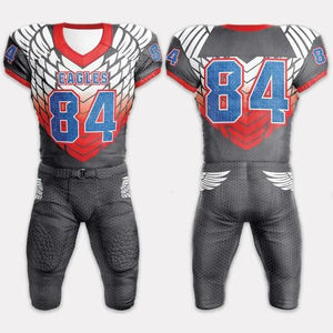 Uniforme de football américain 2026, fabrication directe d'usine, haute qualité, sur mesure, logo personnalisé, manches courtes, 100% polyester, grandes tailles - Product Image 4