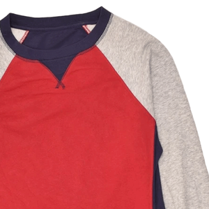 Sudadera de cuello redondo de mezcla de algodón rojo para mujer, Top básico informal con impresión Digital para invierno - Product Image 4