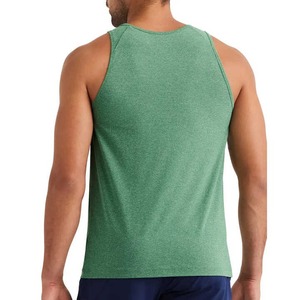 OEM personalizable hombres camiseta sin mangas de alta calidad 100% algodón más tamaño al por mayor ropa deportiva con poliéster y Spandex - Product Image 2