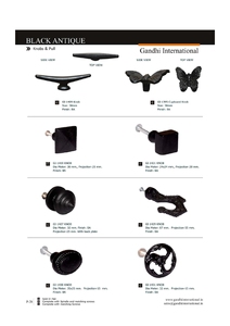 2025 Perilla de armario de diseñador negro grabado de calidad superior del fabricante directo Tamaño pequeño Venta caliente para tocador de cocina - Product Image 2