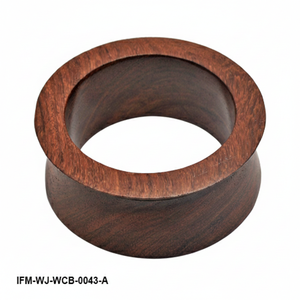 Brazalete de Madera de Palisandro Oscuro Hecho a Mano, Joyería de Madera Gruesa Pulida y Lisa, Brazalete de Madera Ancho Minimalista Estilo Boho para Mujer - Product Image 2