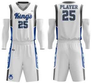 Uniformes de basket-ball réversibles super ultra premium en gros, OEM, impression par transfert thermique durable, vêtements de sport d'équipe, taille plus - Product Image 2