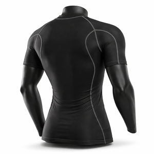 Camiseta de compresión de secado rápido para hombre, para entrenamiento al aire libre, correr, gimnasio, ejercicio, transpirable. - Product Image 6