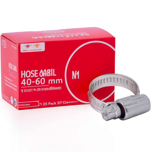 Hose <b>Clamp</b> 40-60 mm W1 with 12 mm Band Width Carton SST Pack Size 25 <b>Clamps</b> - Product Image 3